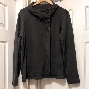 EDDIE BAUER cowl neck moto jacket